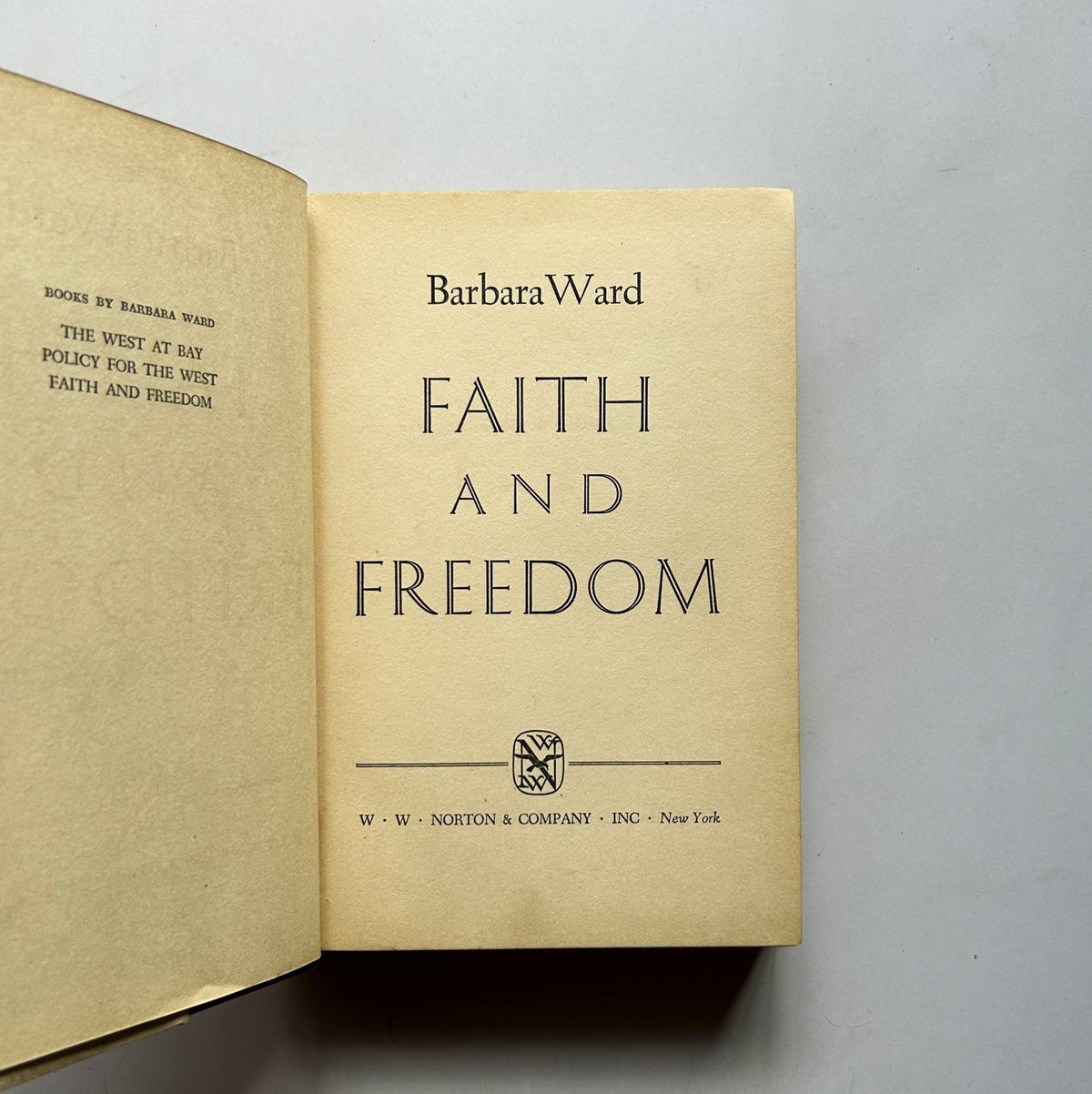 FAITH AND FREEDOM BY BARBARA WARD image 3