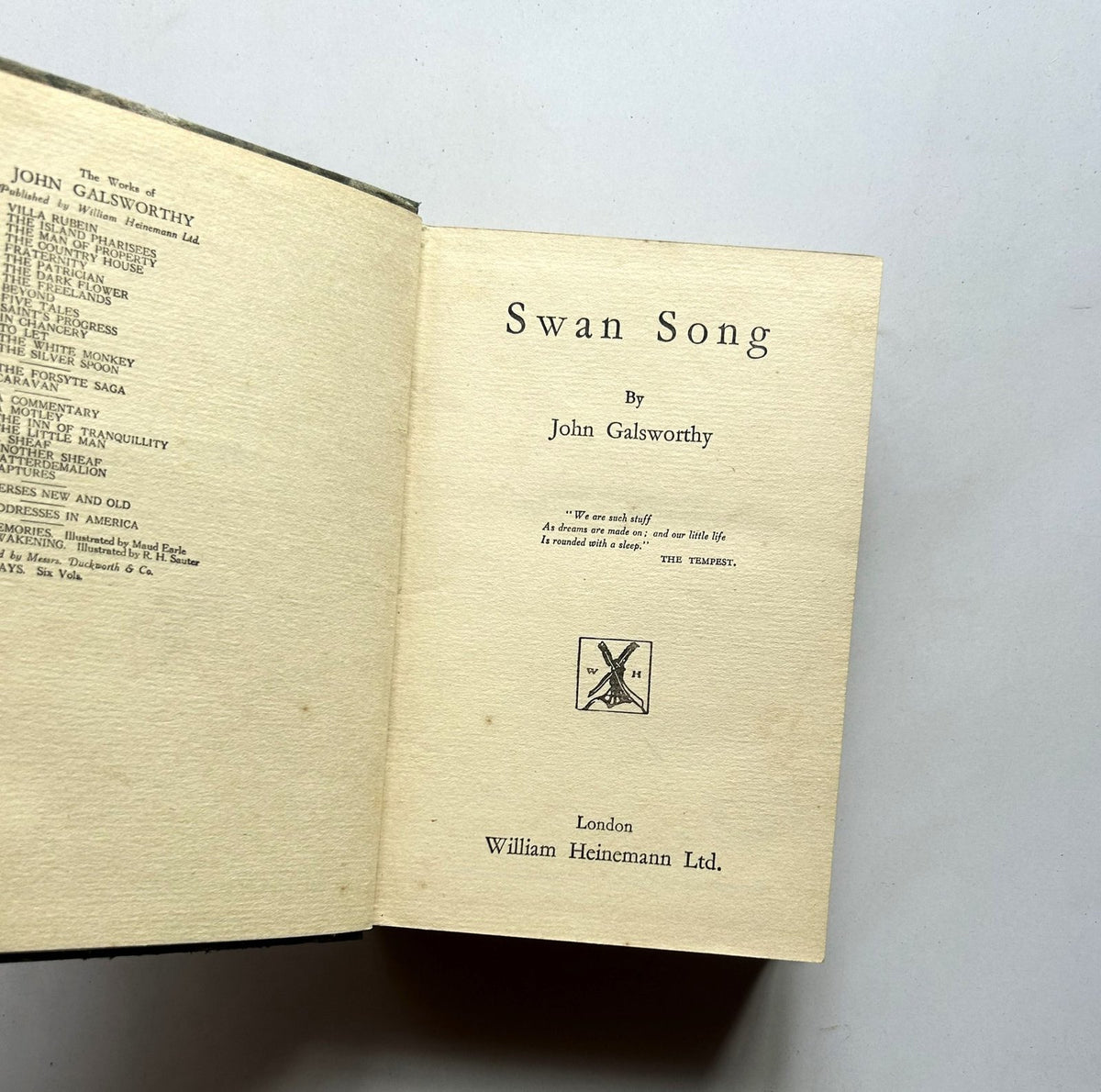 SWAN SONG BY JOHN GALSWORTHY image 1