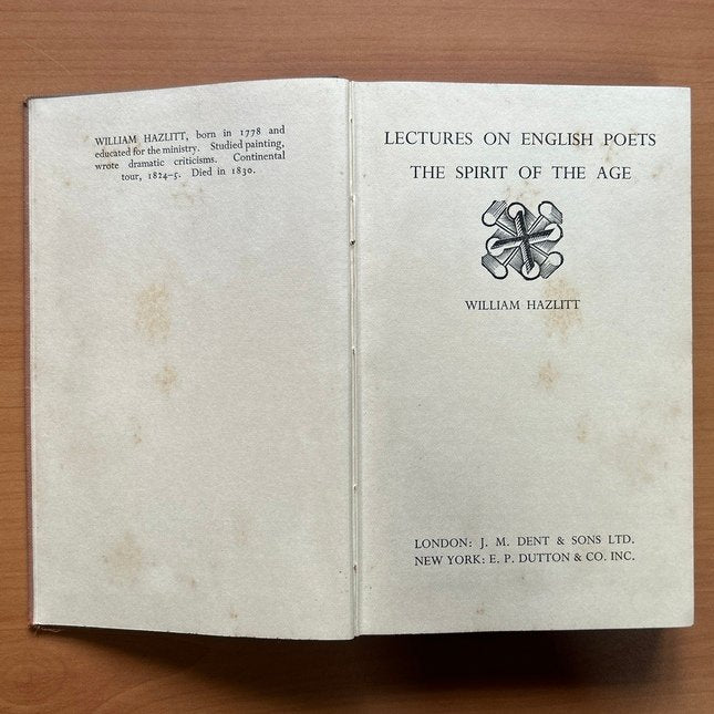 Lectures on the English Poets &amp; The Spirit of the Age  - William Hazlitt image 3