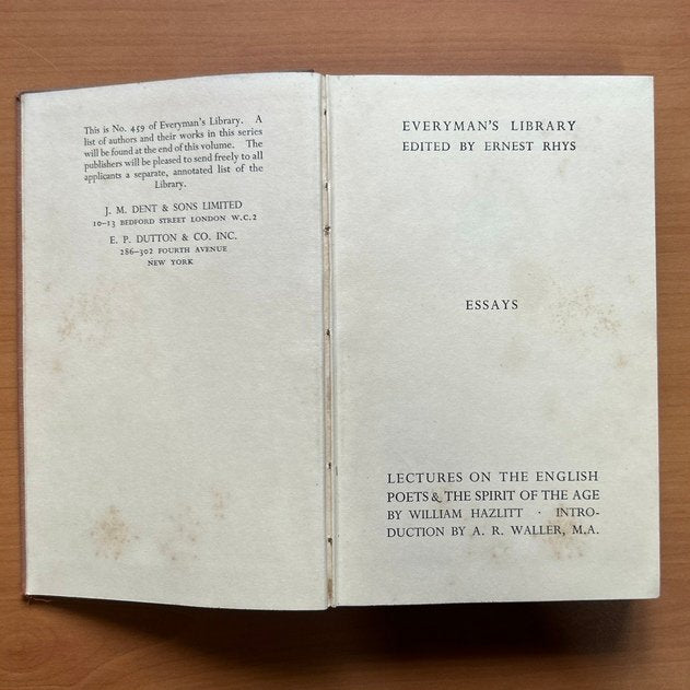 Lectures on the English Poets &amp; The Spirit of the Age  - William Hazlitt image 2