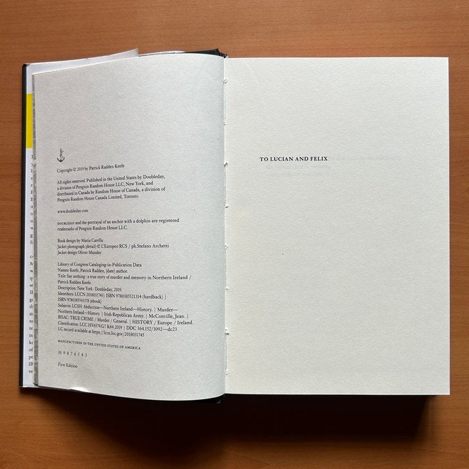 Say Nothing: A Story of Murder and Memory in Northern Ireland  -  Patrick Radden Keefe image 2