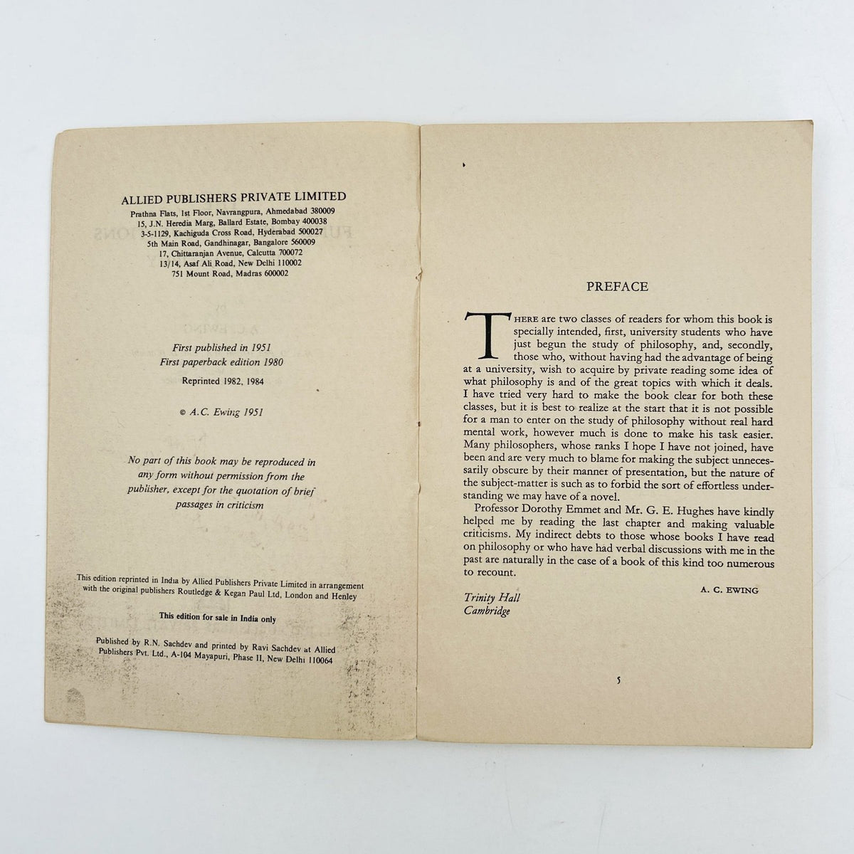 The Fundamental Questions of Philosophy by A.C. Ewing image 4