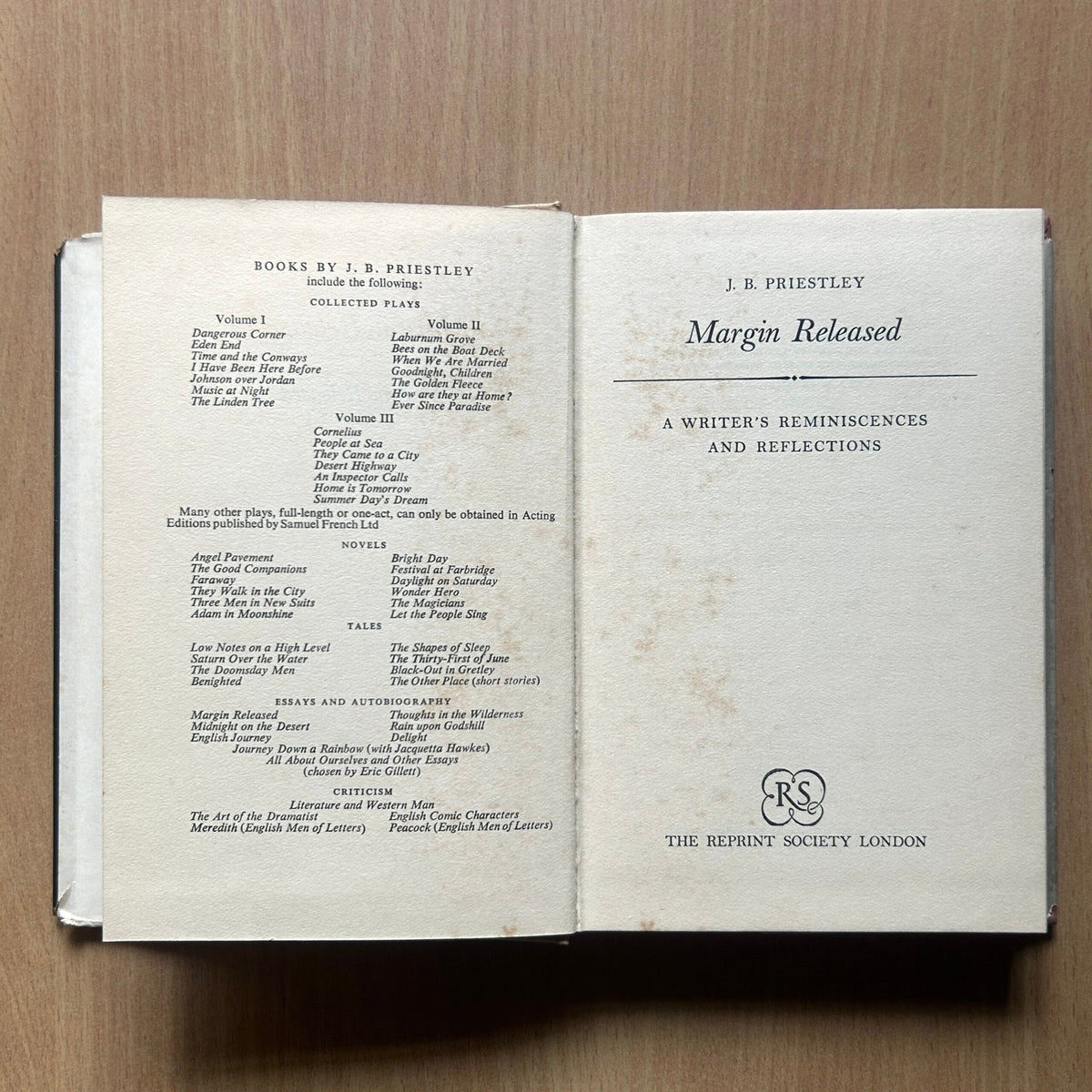 Margin Released - J. B. Priestley image 1