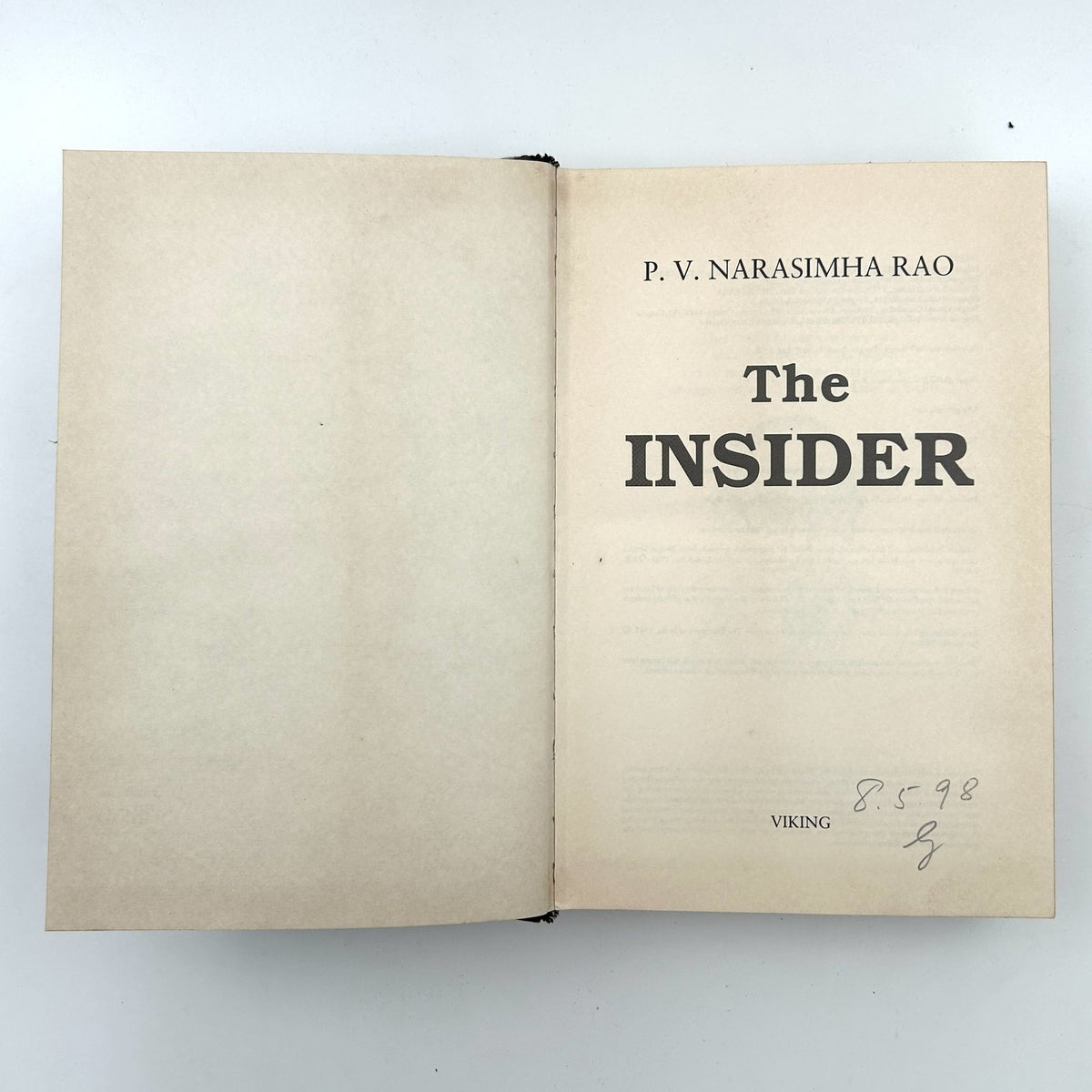 The Insider Author : P. V. Narasimha Rao image 3