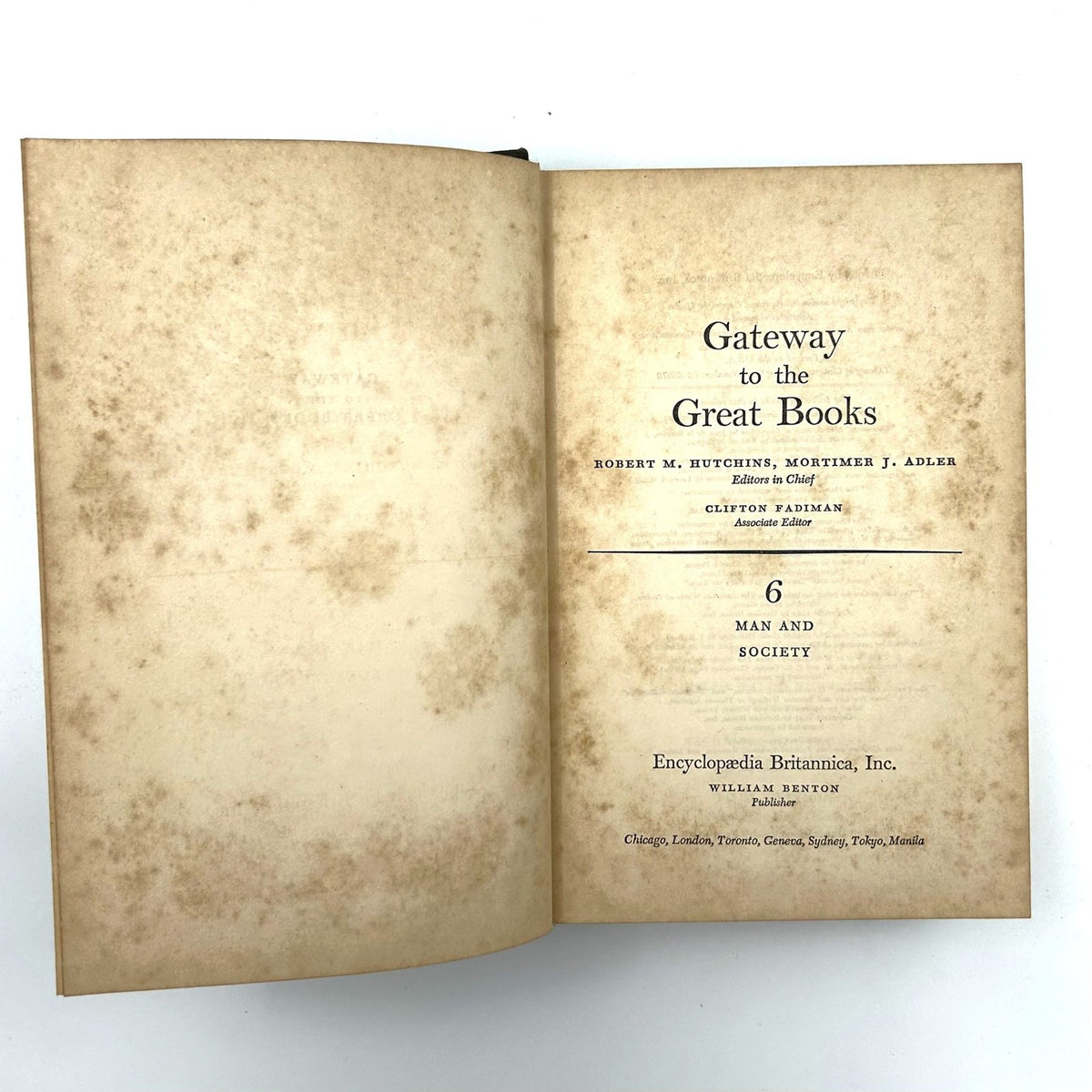 GATEWAY TO THE GREAT BOOKS - MAN AND SOCIETY - BOOK 6 image 1