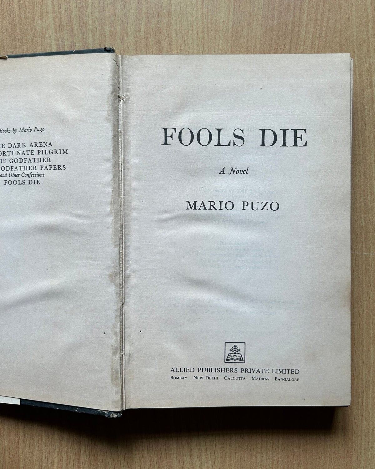 Fools Die - Mario Puzo image 2