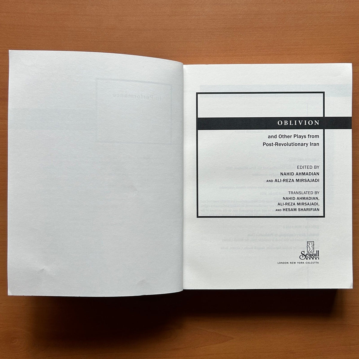 Oblivion and Other Plays from Post-Revolutionary Iran image 1