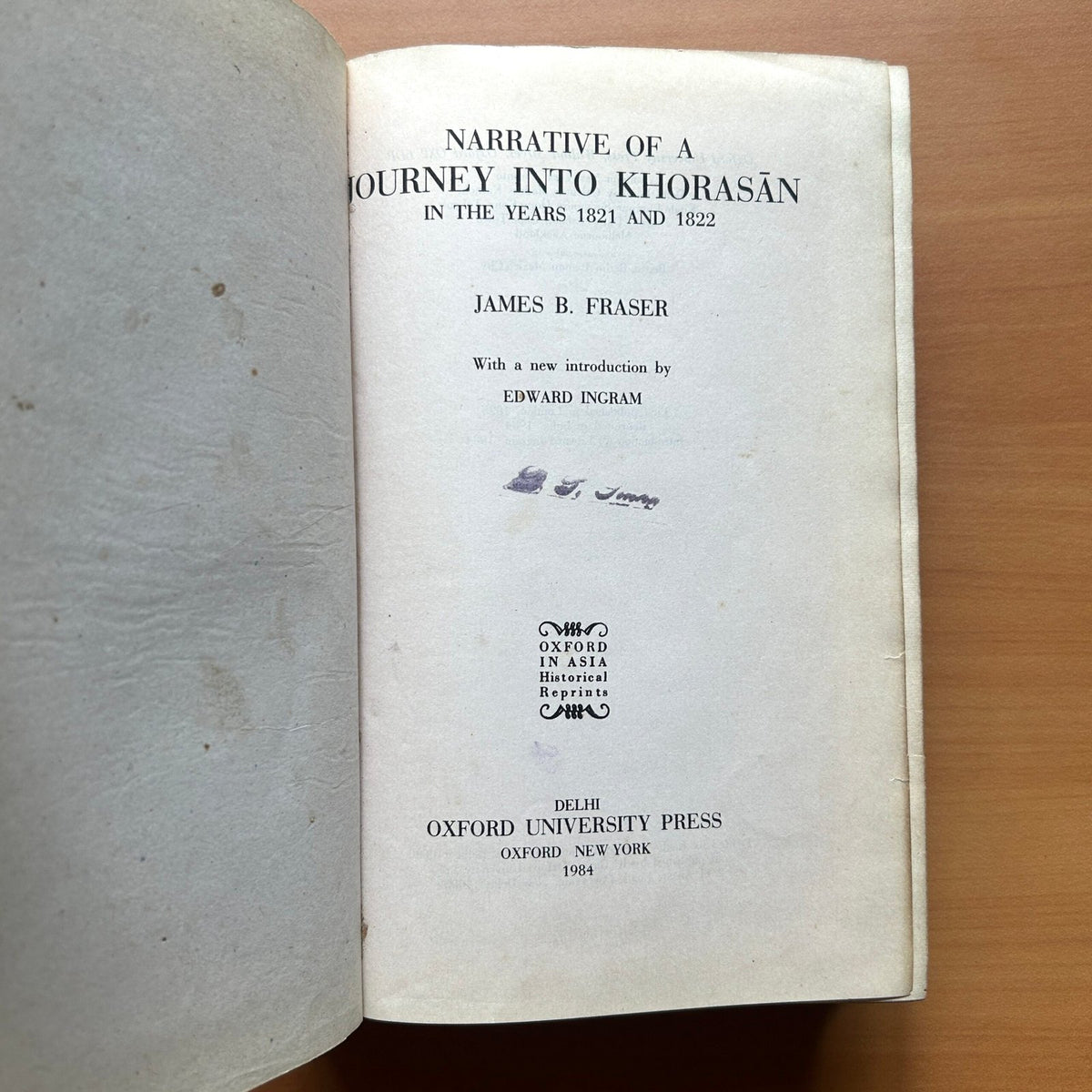 Narrative of a Journey into Khorasan in the Years 1821 &amp; 1822  - James B. Fraser image 1