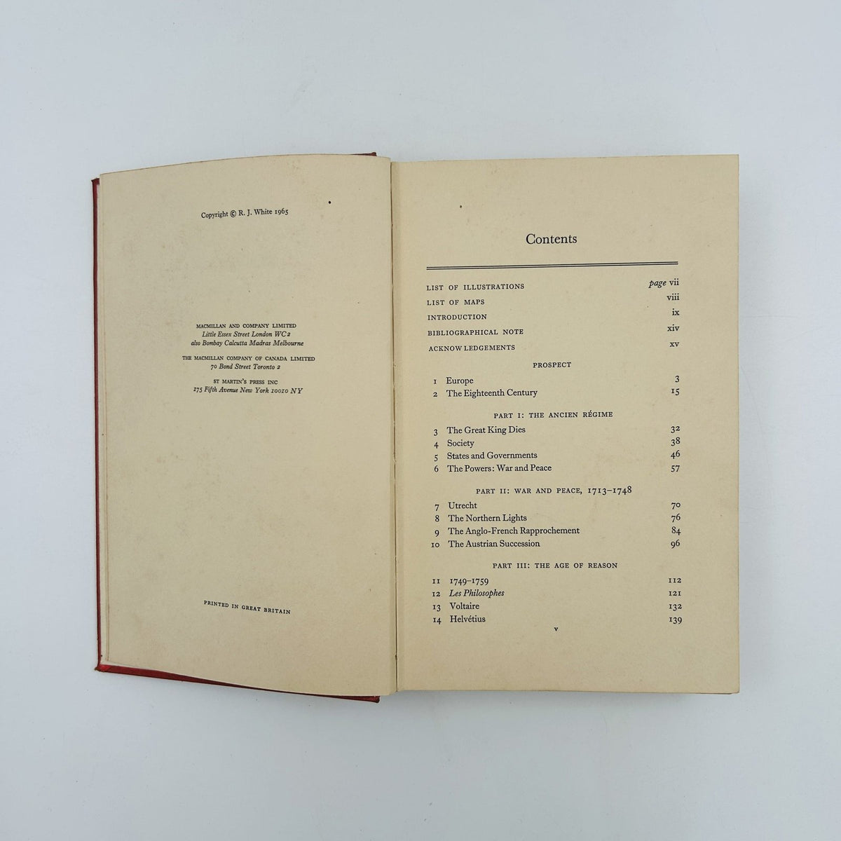 EUROPE IN THE EIGHTEENTH CENTURY by R.J. White image 4
