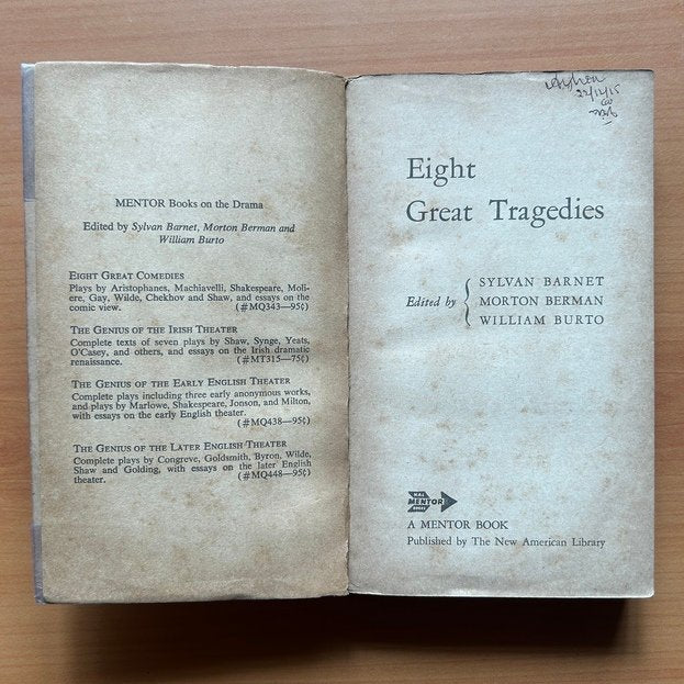 Eight Great Tragedies - Sylvan Barnet, Morton Berman, William Burto image 2