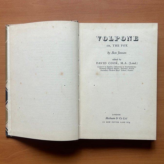 Volpone or The Fox  -  Ben Jonson image 1