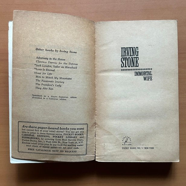 Immortal Wife  -  Irving Stone image 2