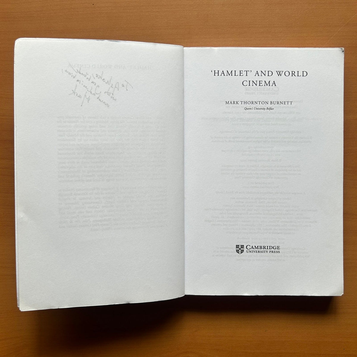 Hamlet and World Cinema  -  Mark Thornton Burnett image 1