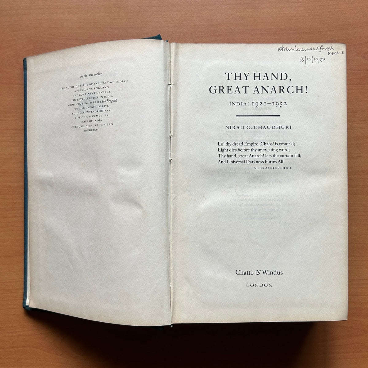 Thy Hand, Great Anarch!  - Nirad C. Chaudhuri image 3
