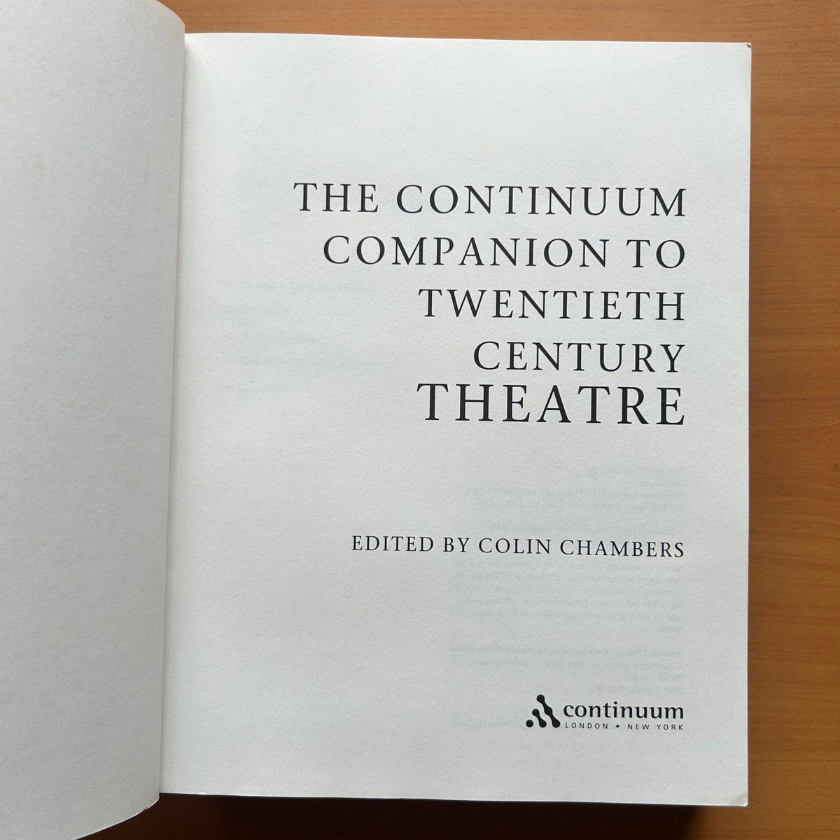 The Continuum Companion to Twentieth Century Theatre -Colin Chambers image 3