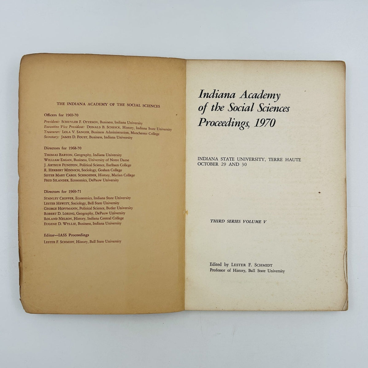 Indiana Academy of the Social Sciences Proceedings, 1970 image 3