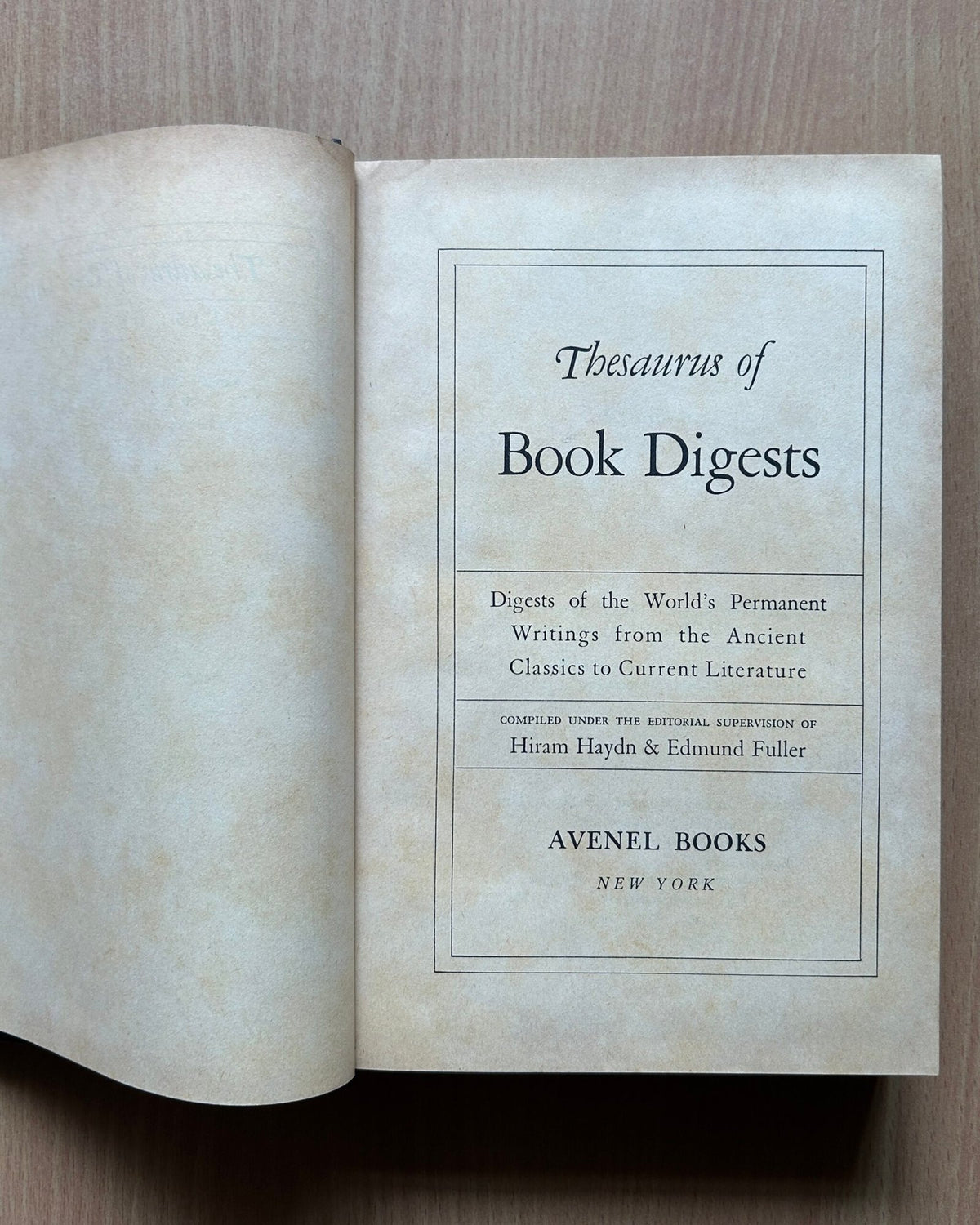 Thesaurus of Book Digests  - Hiram Haydn &amp; Edmund Fuller image 2