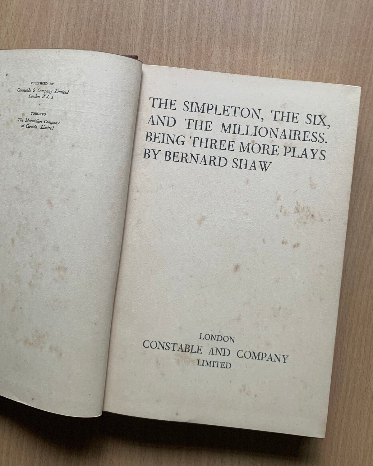 The Simpleton, The Six &amp; The Millionairess - Bernard Shaw image 3