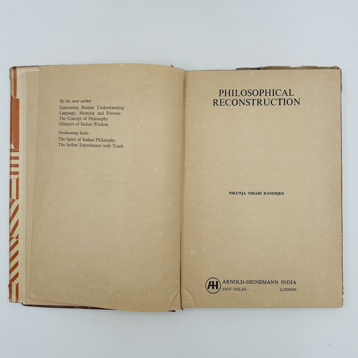 Philosophical Reconstruction by Nikunja Vihari Banerjee image 3