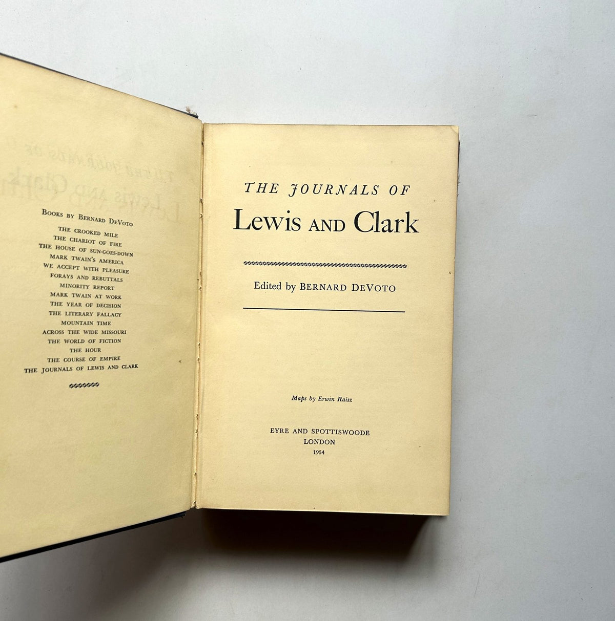 THE JOURNALE OF LEWIS AND CLARK BY BERNARD DEVOTO image 2