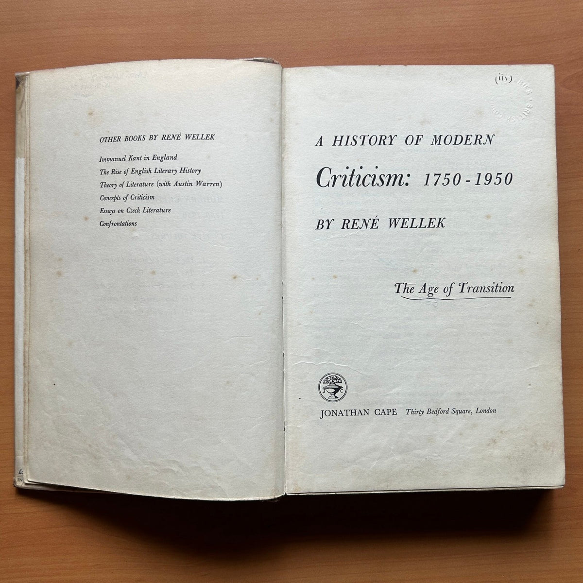A History of Modern Criticism: 1750–1950  - René Wellek image 4