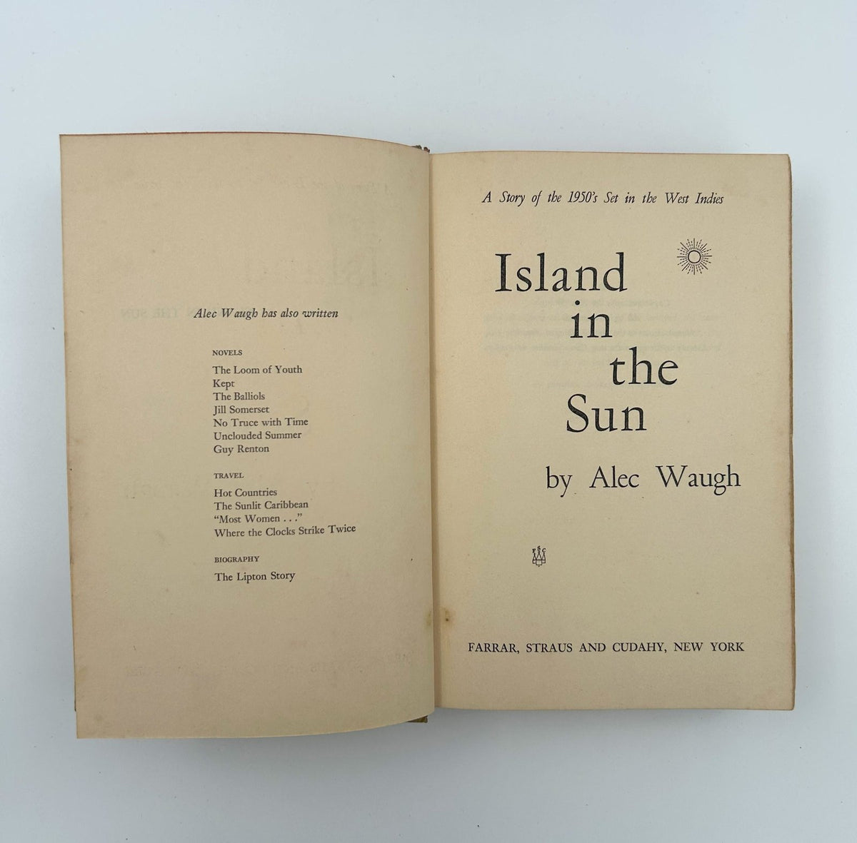 ISLAND IN THE SUN BY ALEC WAUGH image 1