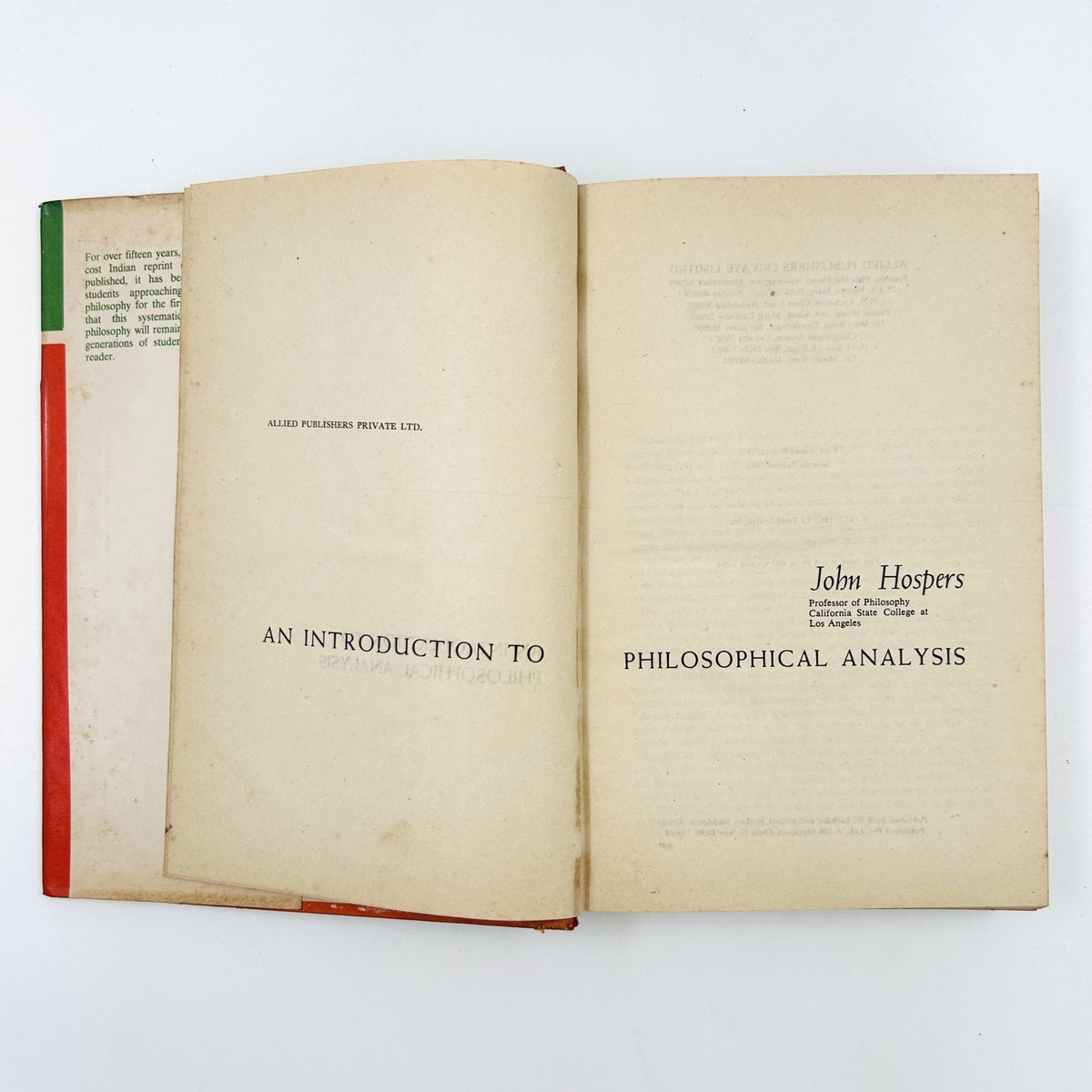AN INTRODUCTION TO PHILOSOPHICAL ANALYSIS by John Hospers image 3