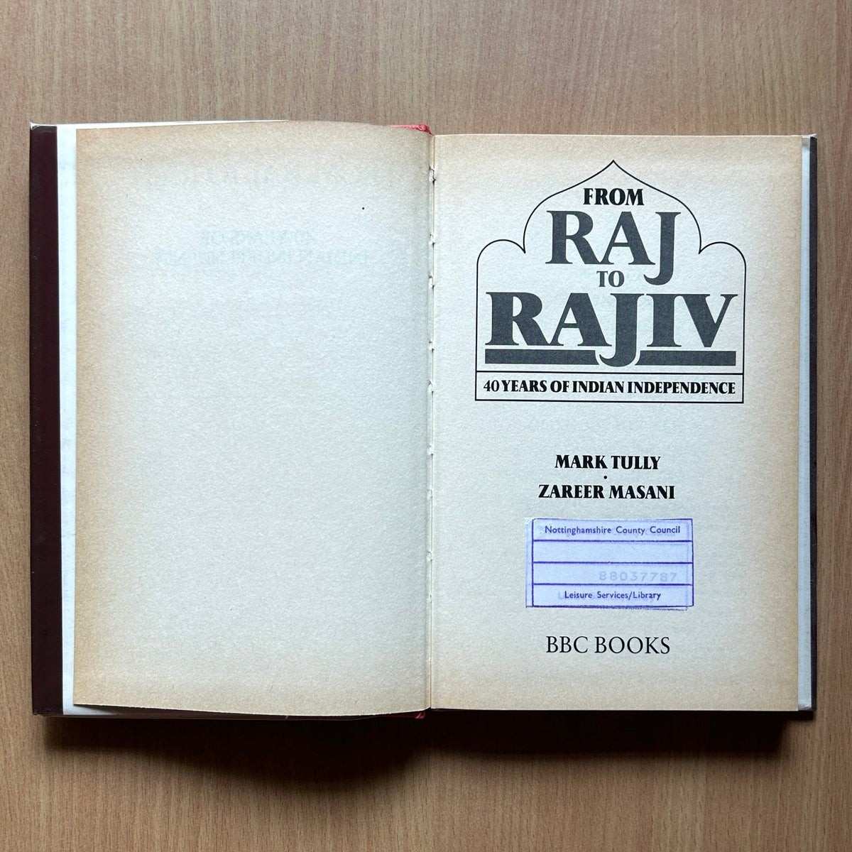 From Raj to Rajiv - Mark Tully &amp; Zareer Masani image 1