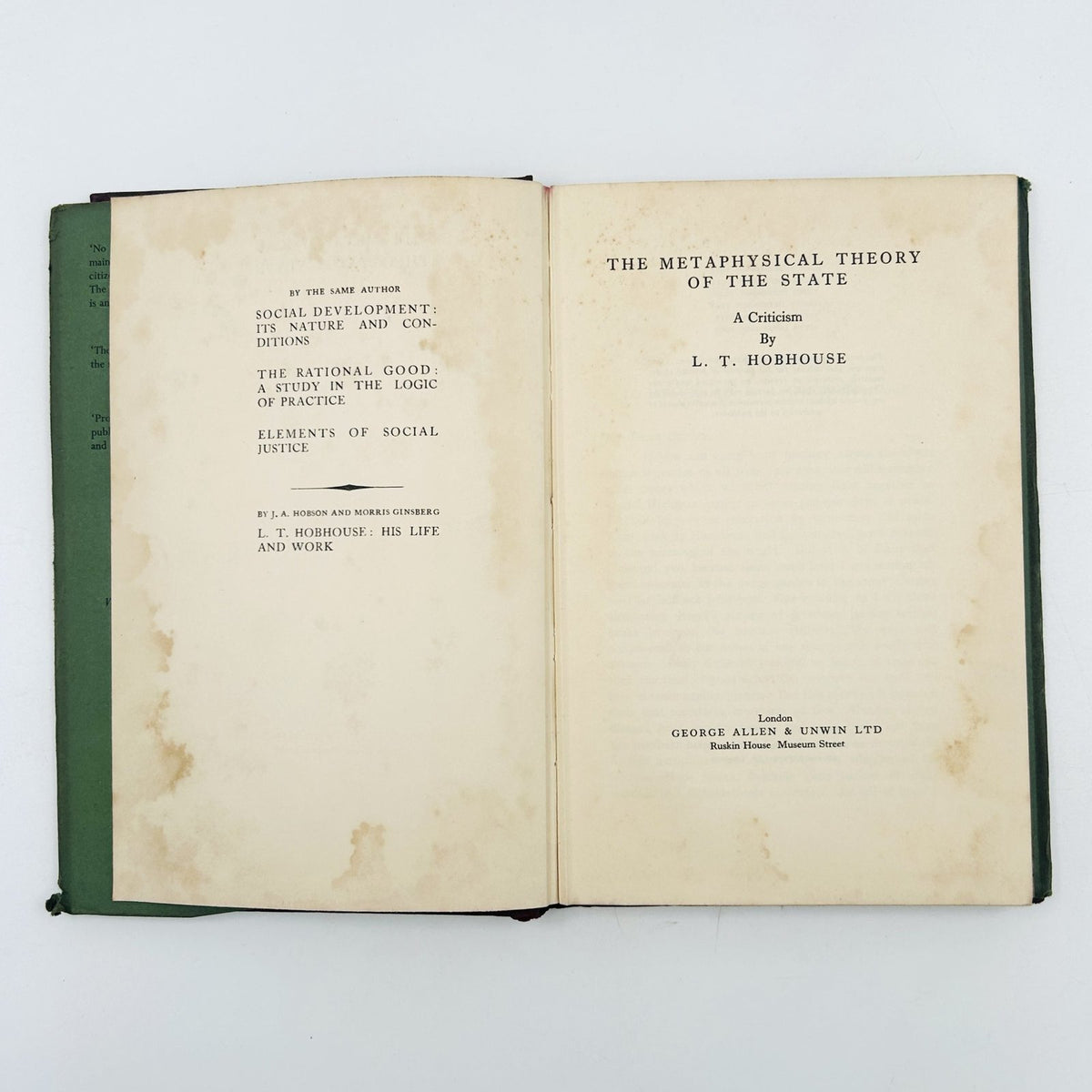 The Metaphysical Theory of the State by L.T. Hobhouse image 4
