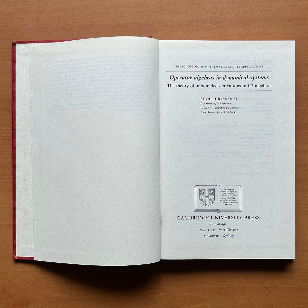 Operator Algebras in Dynamical Systems  -  Shōichirō Sakai image 1