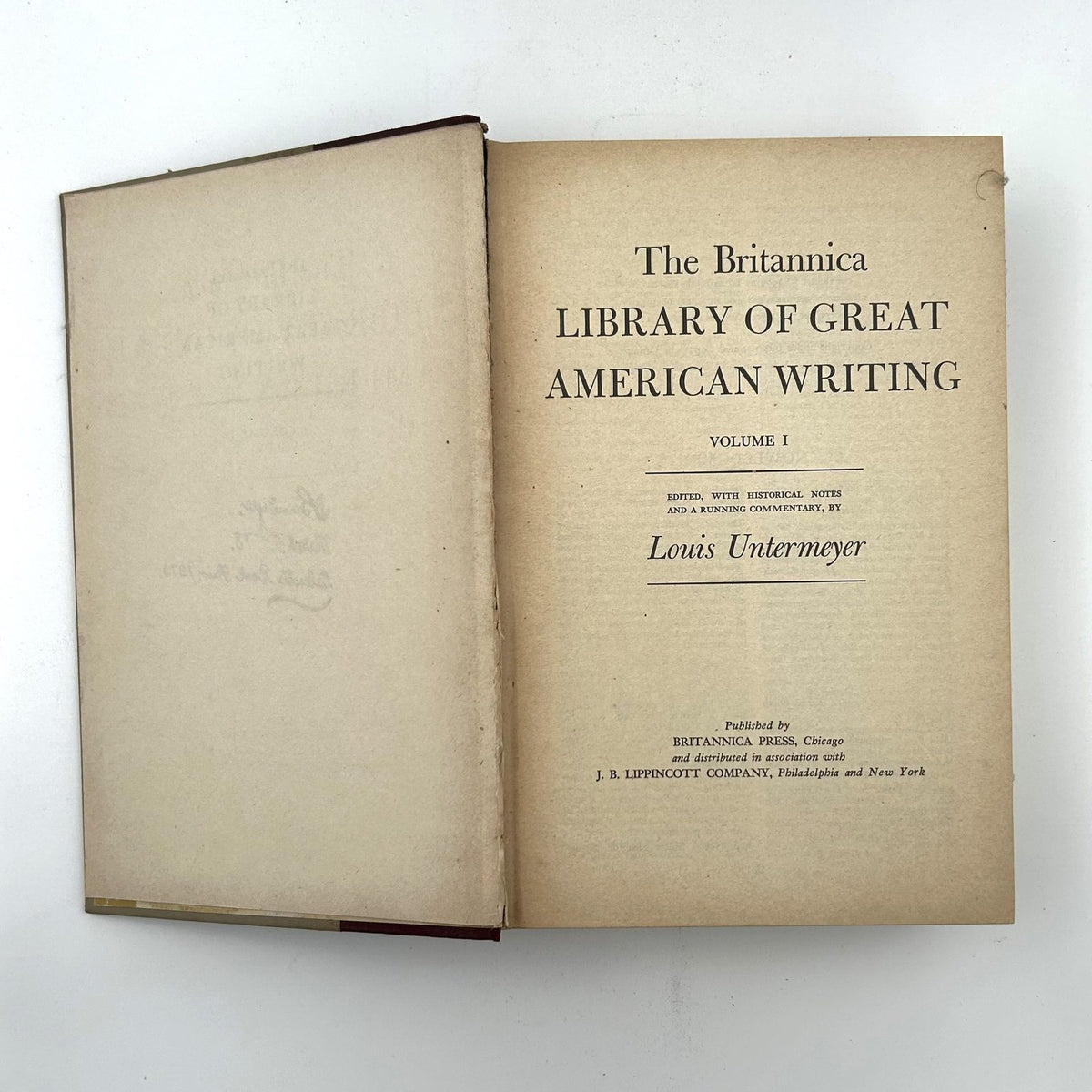 THE BRITANNICA - LIBRARY OF GREAT AMERICAN WRITING BY LOUIS UNTERMEYER image 4