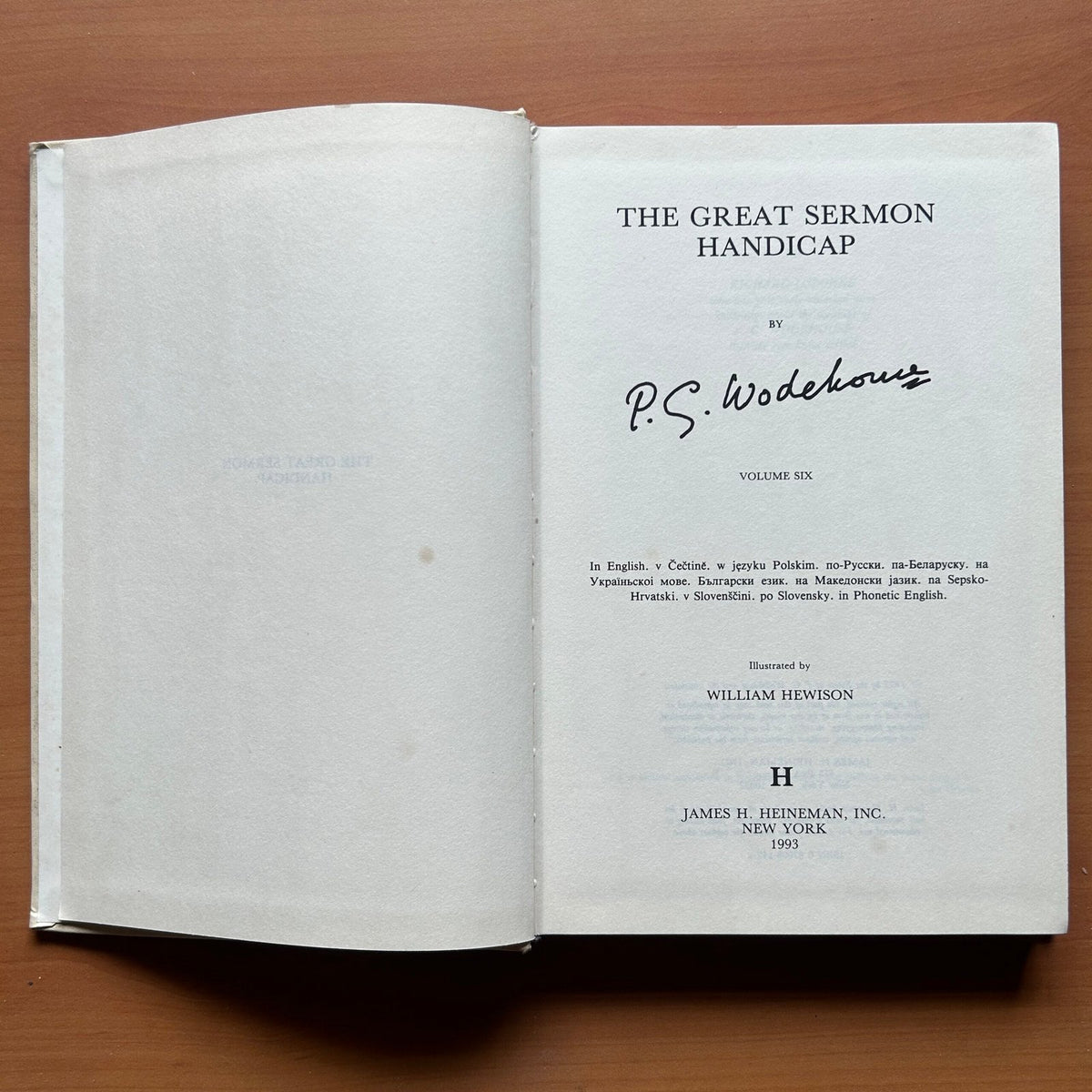 The Great Sermon Handicap  - P. G. Wodehouse image 1
