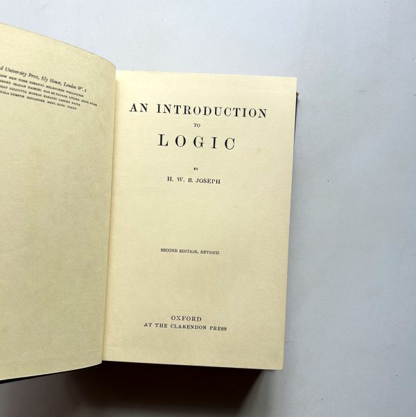 AN INTRODUCTION TO LOGIC BY H.W.B. JOSEPH - Image 4