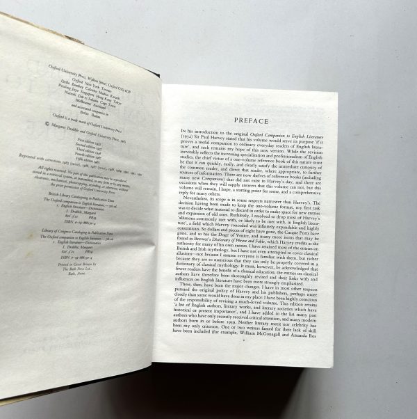 THE OXFORD COMPANION TO ENGLISH LITERATURE BY MARGARET DRABBLE - Image 5