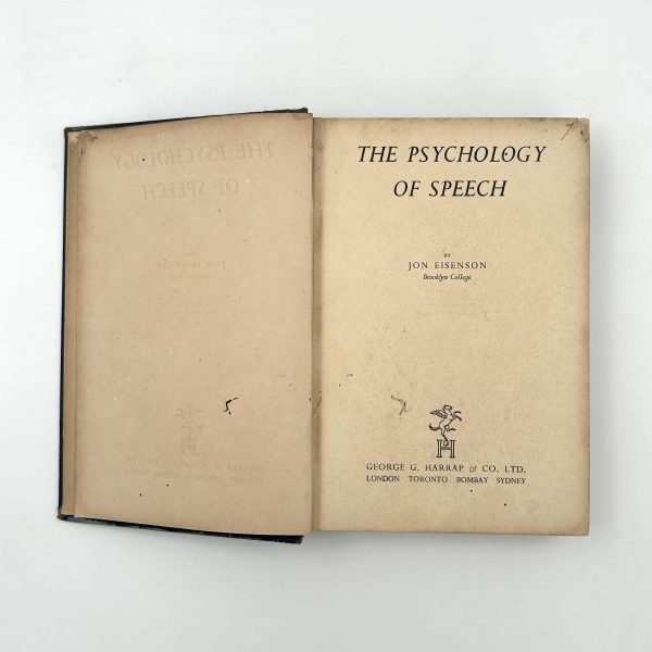 The Psychology of Speech by Jon Eisenson - Image 4