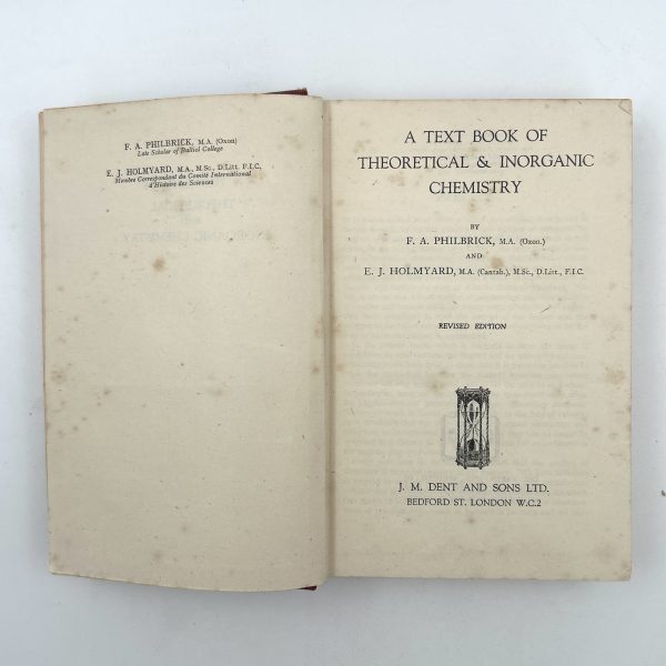 A Textbook of Theoretical & Inorganic Chemistry by F. A. Philbrick - Image 4