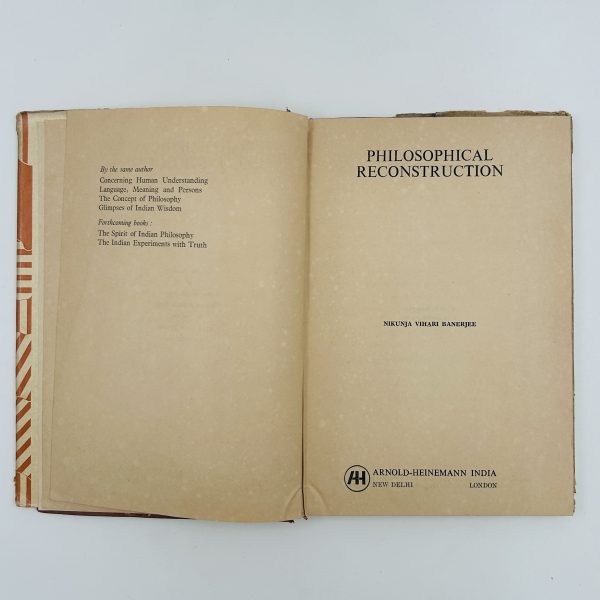 Philosophical Reconstruction by Nikunja Vihari Banerjee - Image 4
