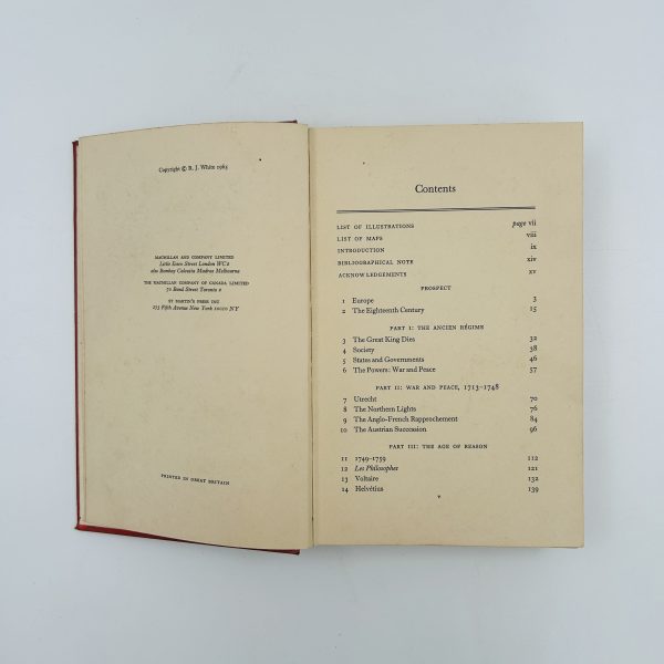 EUROPE IN THE EIGHTEENTH CENTURY by R.J. White - Image 5