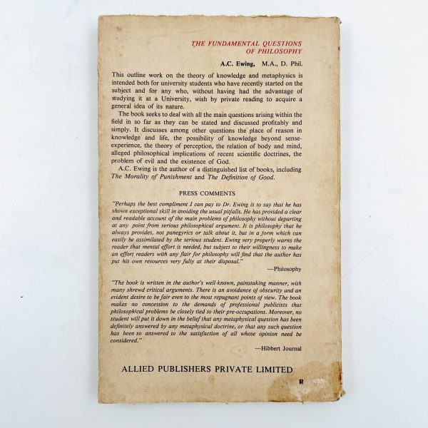 The Fundamental Questions of Philosophy by A.C. Ewing - Image 3