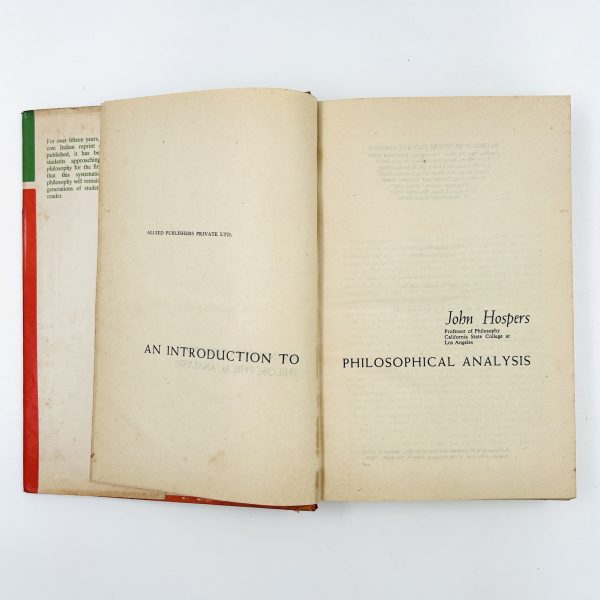 AN INTRODUCTION TO PHILOSOPHICAL ANALYSIS by John Hospers - Image 4