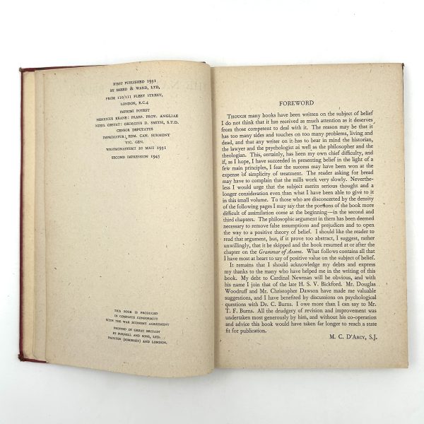 THE NATURE OF BELIEF by M.C. D'Arcy - Image 6